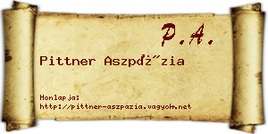 Pittner Aszpázia névjegykártya